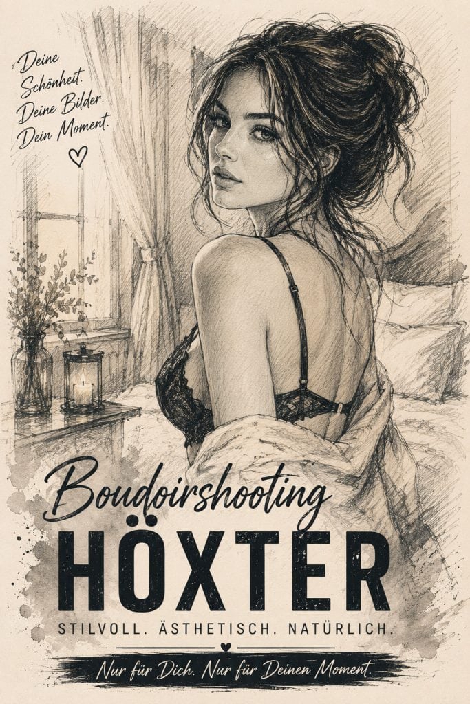 Stilvolles Boudoir-Foto einer jungen Frau in Höxter für ästhetische Portraitfotografie.
